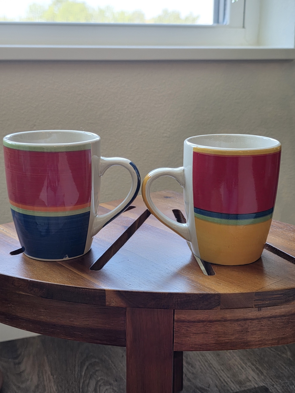 Royal Norfolk Colorblock Ceramic Mugs - Set of 2 - Picture 7 of 13